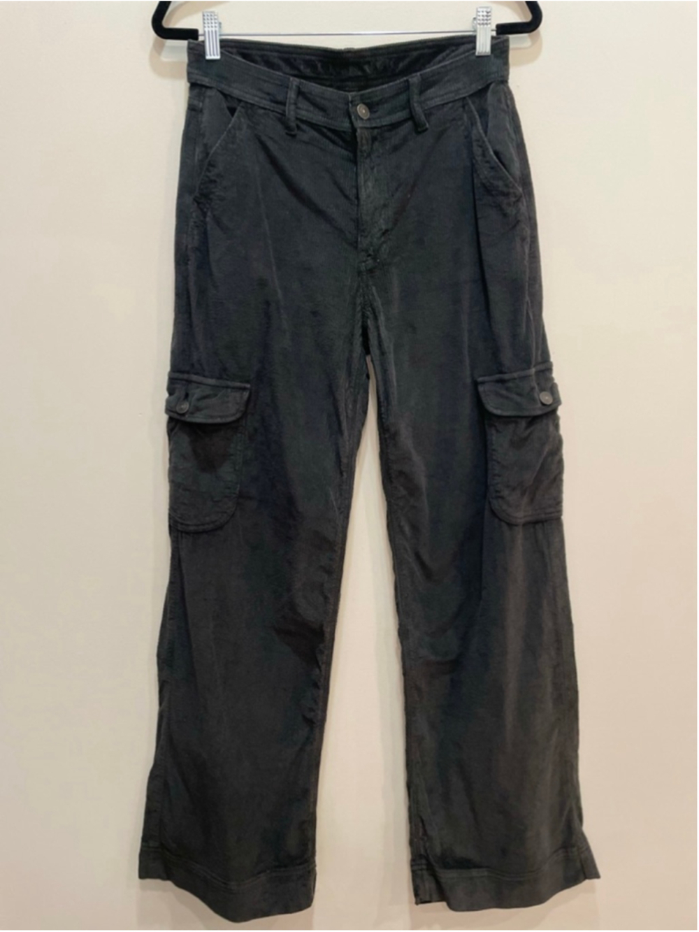American Eagle Baggy Wide Leg Cargo Corduroy Pants Size 6 Skater Grunge